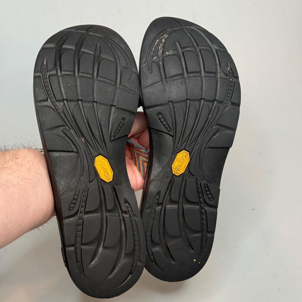 Chaco Flip Flop Sandals Womens 10 Rainbow Vibram Sole Outdoor GUC - Picture 10 of 15
